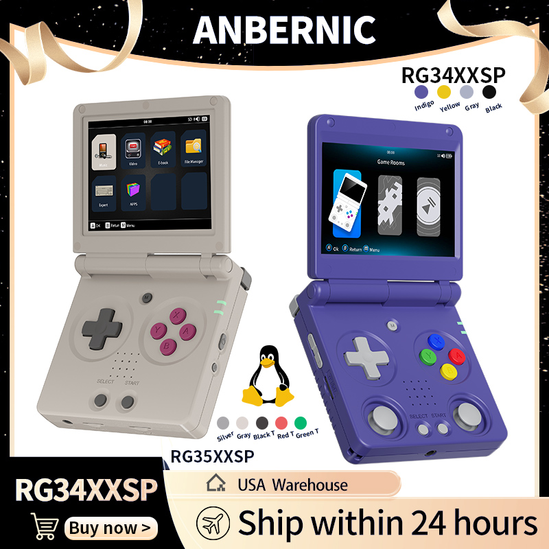 Retro Gaming Theme - Anbernic RG34XXSP RG35XXSP Flip Handheld Game