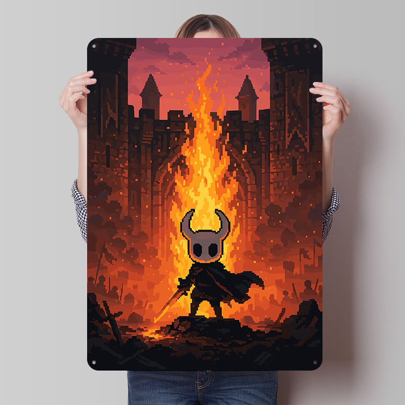 Retro Knight Gaming - Knight in Front of a Castle