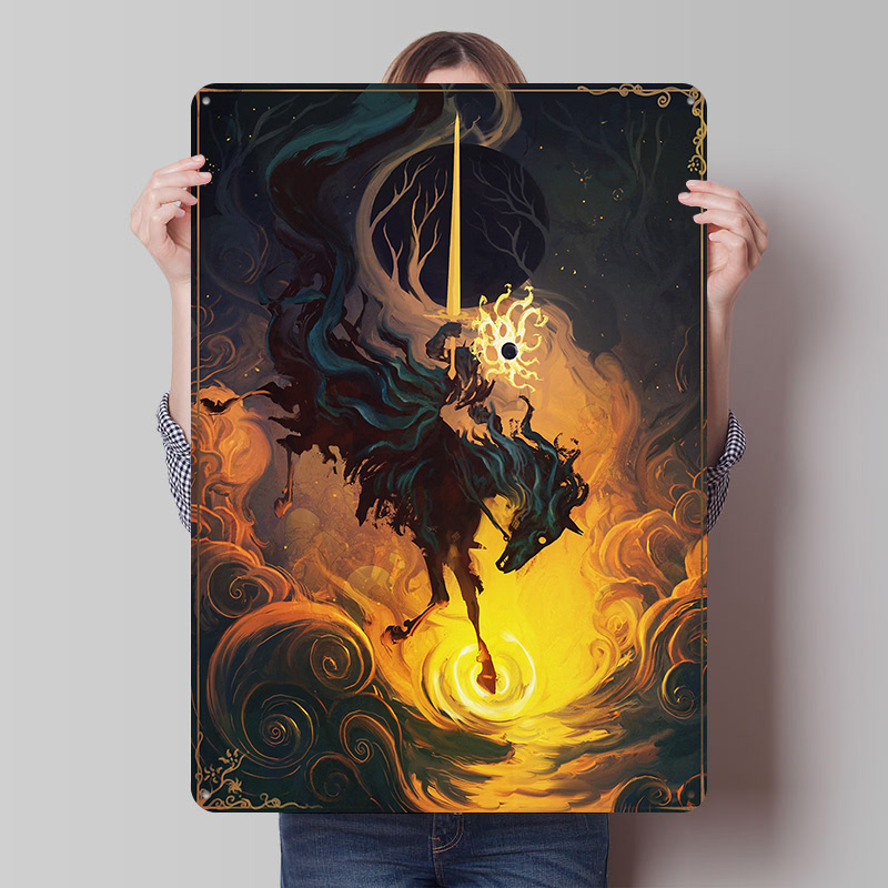 Retro Knight Gaming - The Eclipse Knight Metal Poster Customized