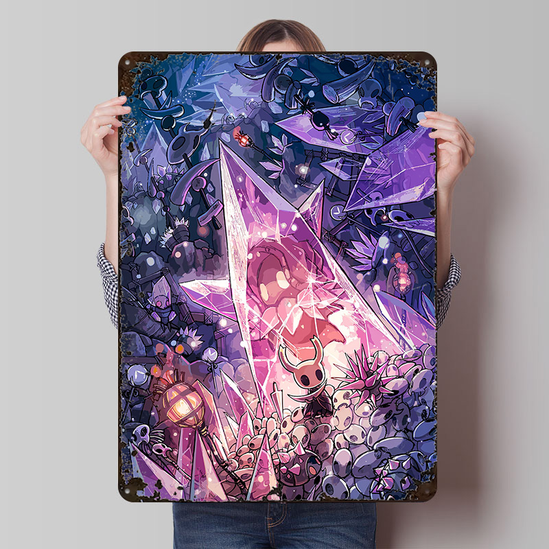 Retro Knight Gaming - Hollow Knight Game Tinplate Poster Customized