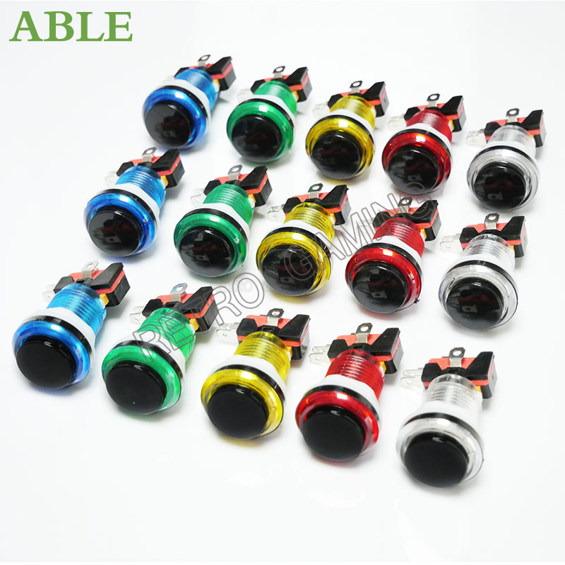 Retro Gaming Shop - 12pcs 6 Colors Arcade LED Push