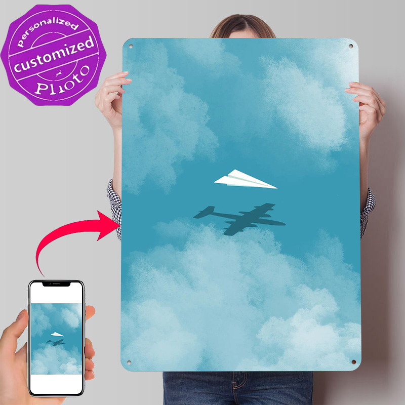 Retro Gaming Wallpaper - Paper Plane Printed Poster Customized Wall