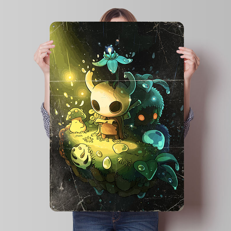 Retro Knight Gaming - Hollow Knight Characters Tinplate Poster Custom