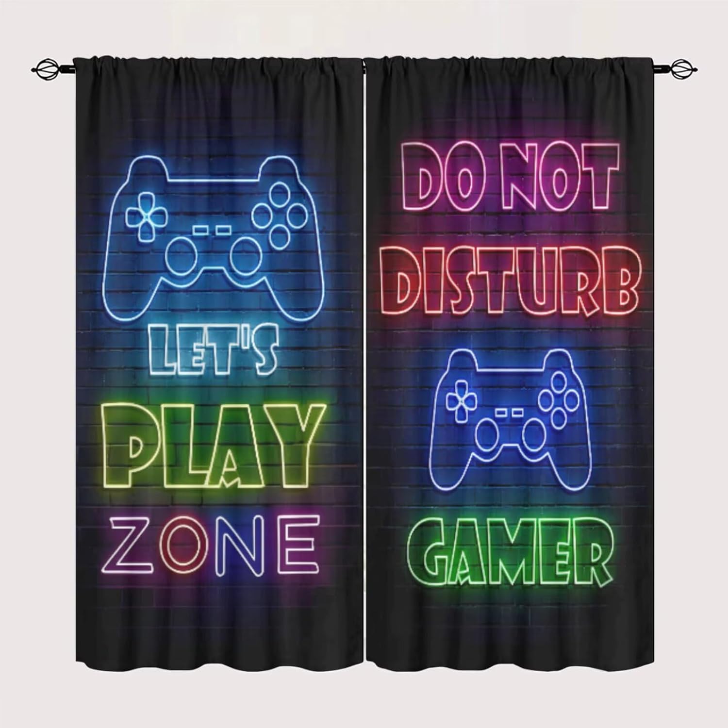 Gaming Gamer Curtain Curtains  - Retro Gaming Zone review and price