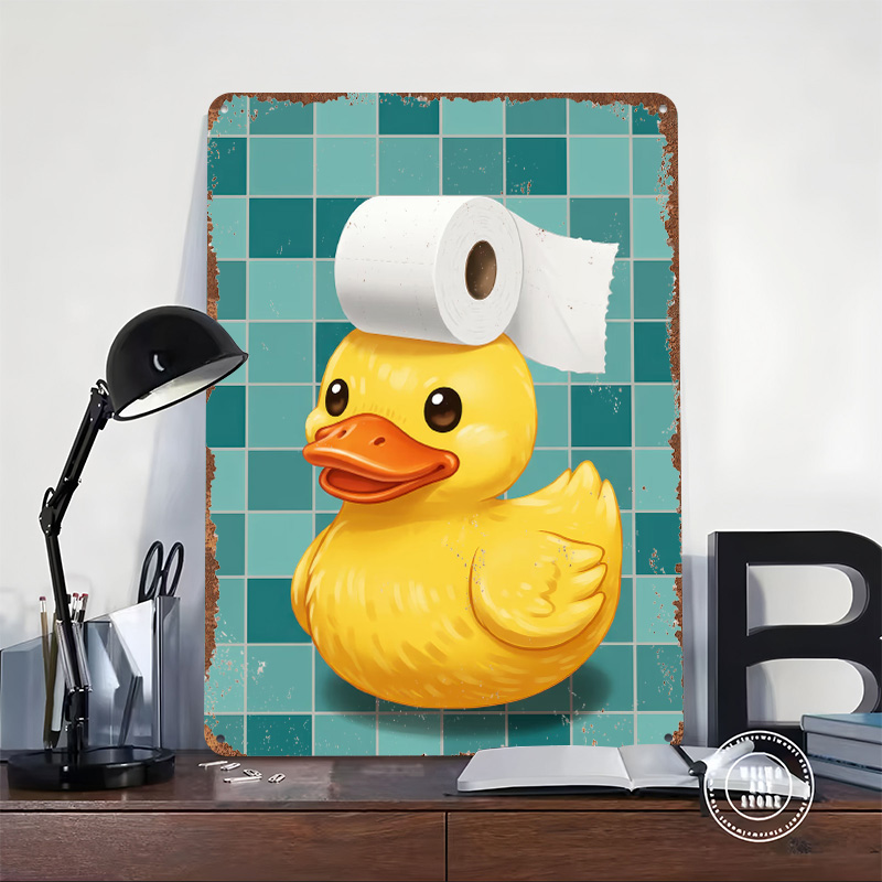 Duck With Toilet Paper Hat Pri - Retro Gaming Wallpaper review and price