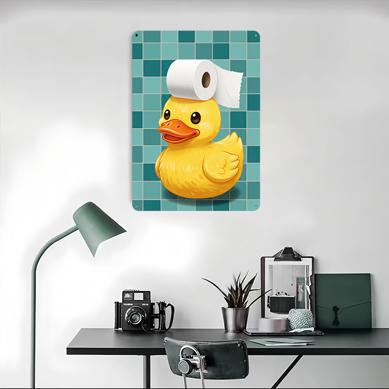 Duck With Toilet Paper Hat Pri - Retro Gaming Wallpaper review and price