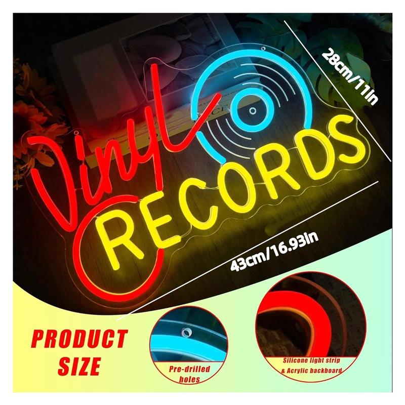 Vintage Record Neon Sign Retro - Retro Gaming Wallpaper review and price