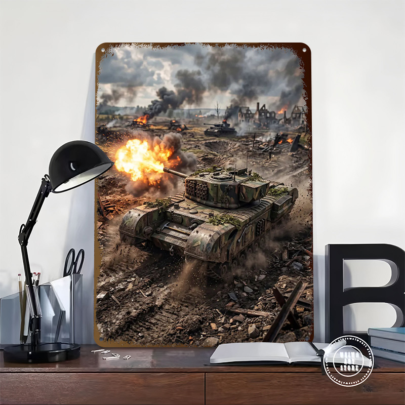 Tank Firing in War Zone Poster - Retro Gaming Zone review and price