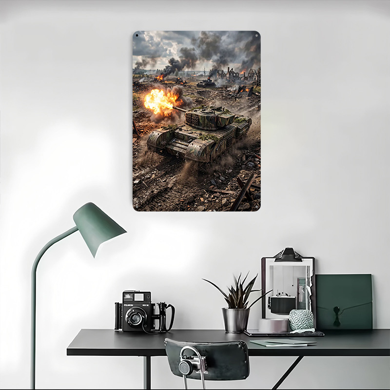 Tank Firing in War Zone Poster - Retro Gaming Zone review and price
