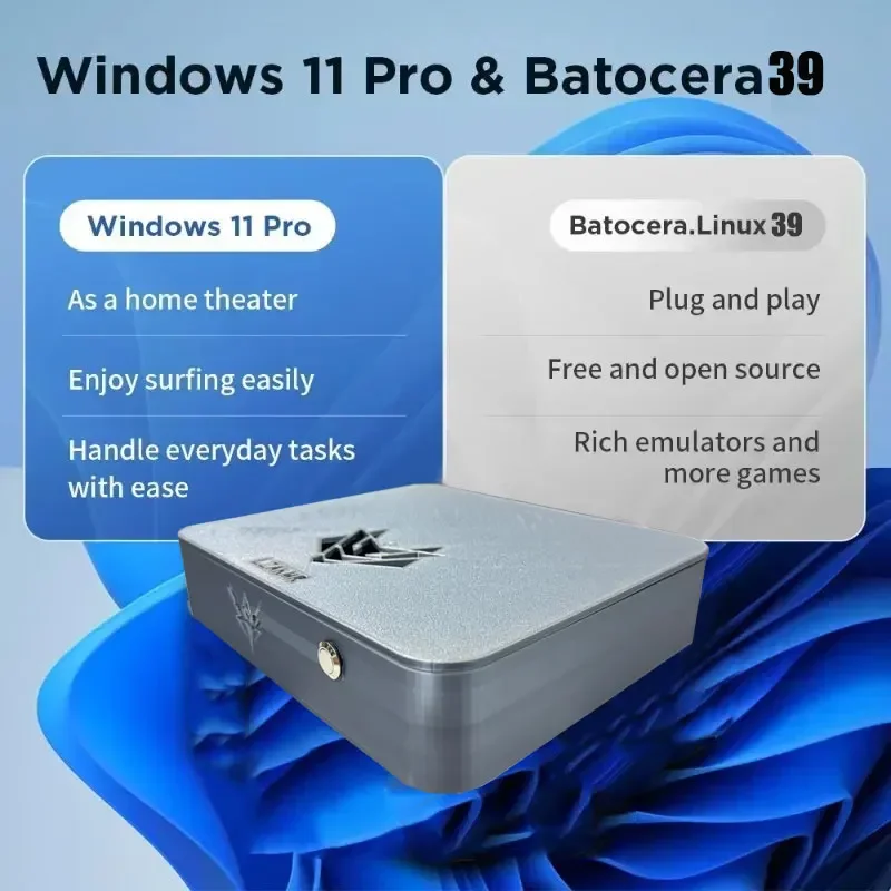 Dual System AK1 Pro Game Box 7 - Retro Gaming Mini Pc review and price