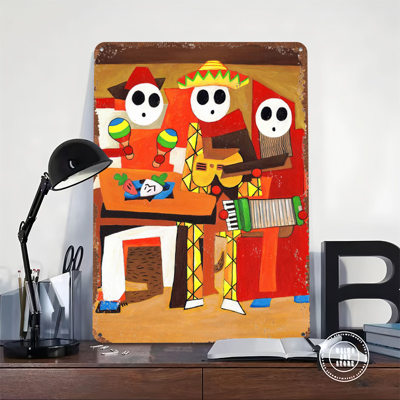 Three Mariachi Guys Tin Plaque - Retro Gaming Guy review and price