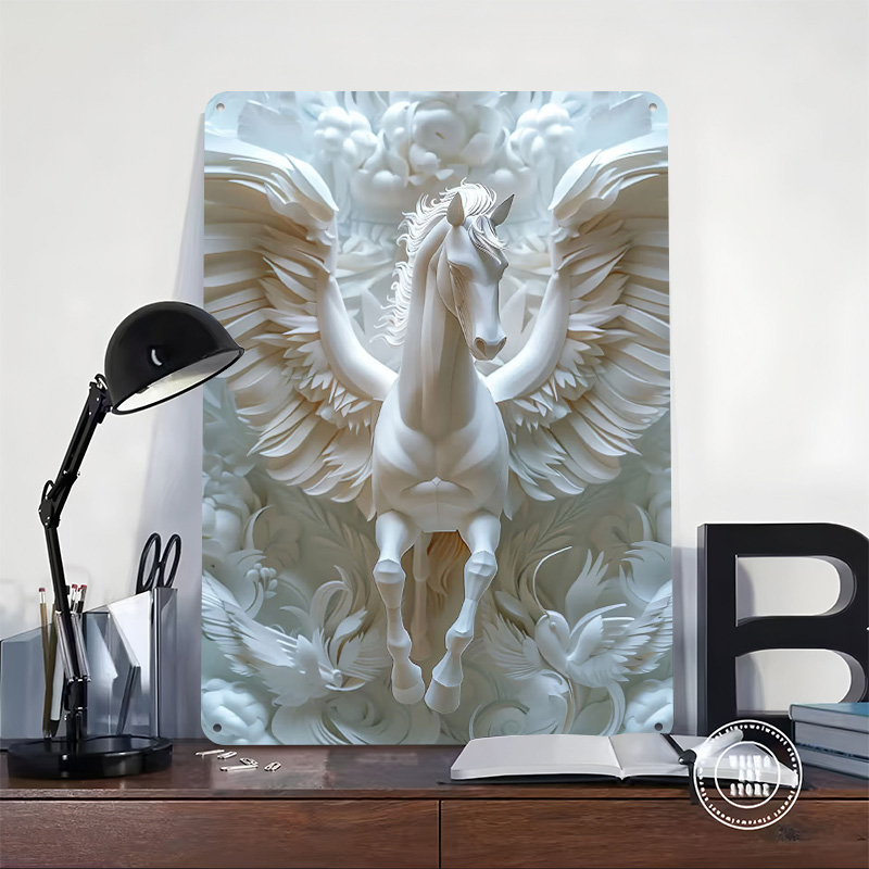 Paper Pegasus White Horse Wing - Retro Gaming Wallpaper review and price