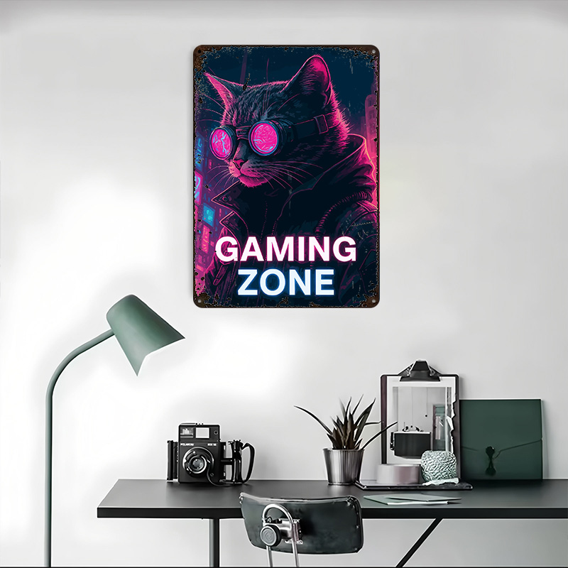 Cyberpunk Cat Gaming Zone Tin  - Retro Gaming Zone review and price