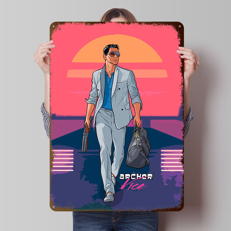 Archer Old Vibes Tinplate Post - Retro Gaming Vibe review and price
