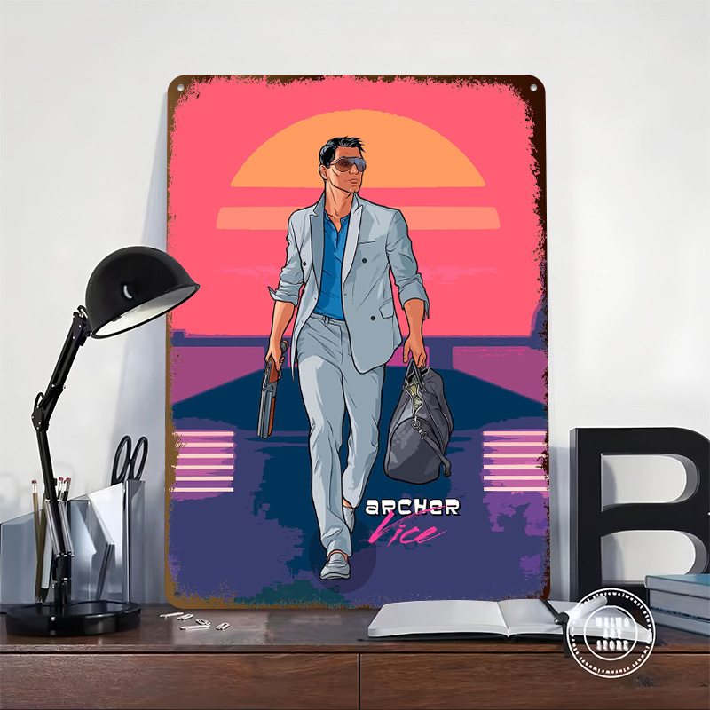 Archer Old Vibes Tinplate Post - Retro Gaming Vibe review and price