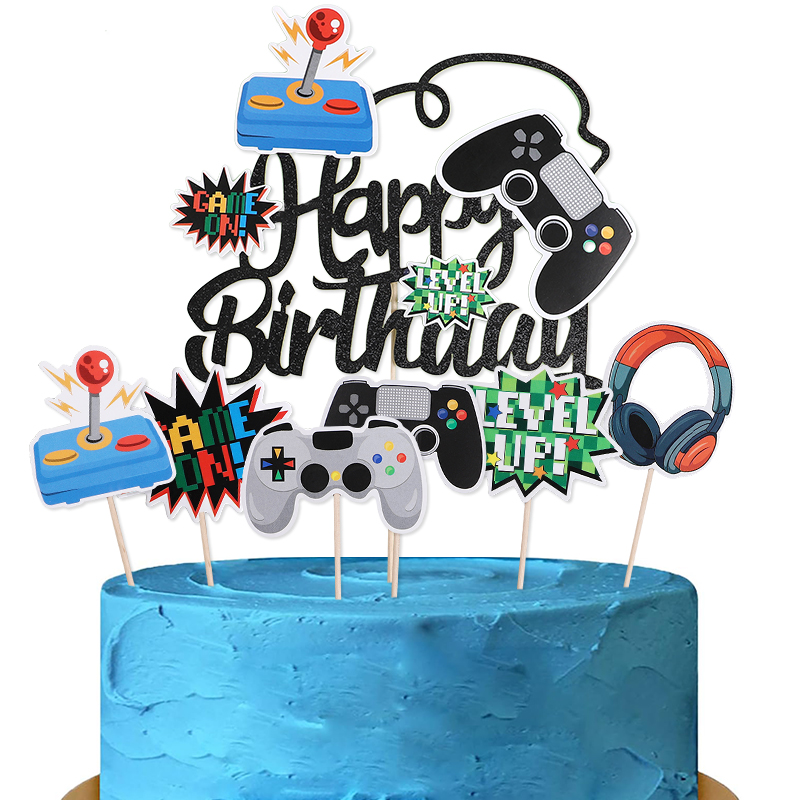 13Pcs Video Retro Game Cake To - Retro Gaming Theme review and price
