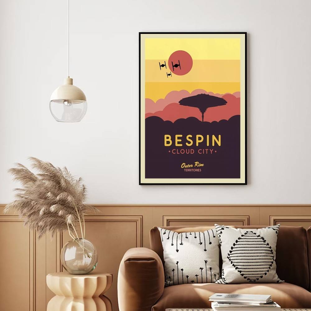 Retro Sci-fi Planet Travel Pos - Retro Gaming Wallpaper review and price