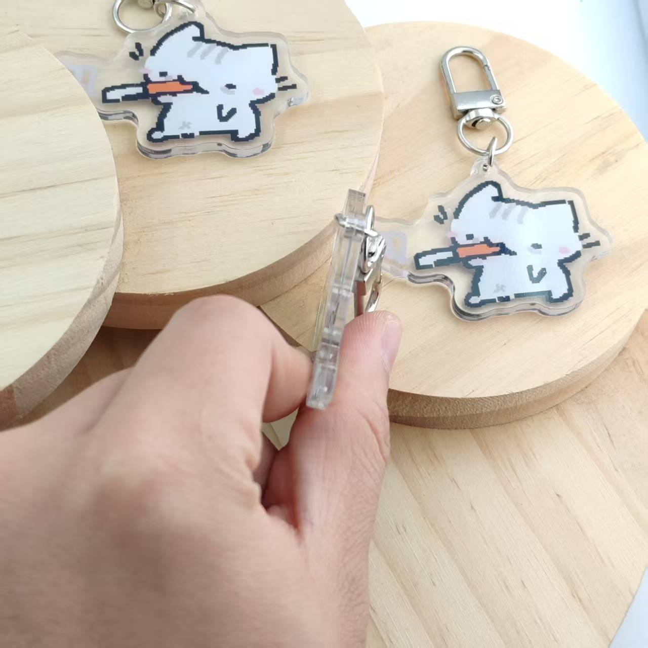 2d Flat Pixel Cat Keychain - G - Retro Gaming Vibe review and price