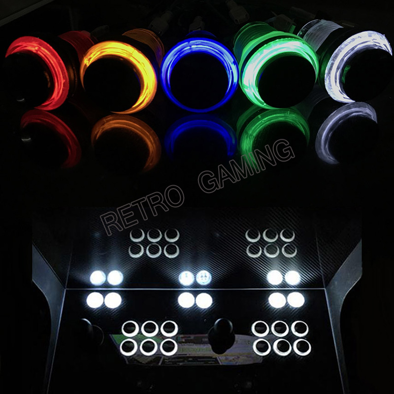 12pcs 6 Colors Arcade LED Push - Retro Gaming Shop review and price