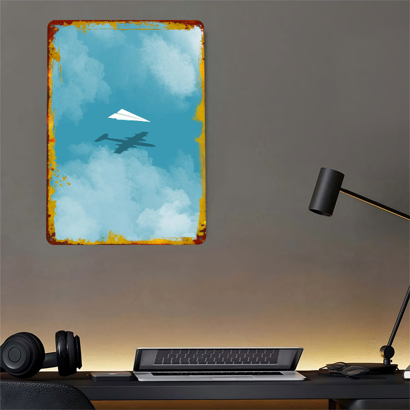 Paper Plane Printed Poster Cus - Retro Gaming Wallpaper review and price