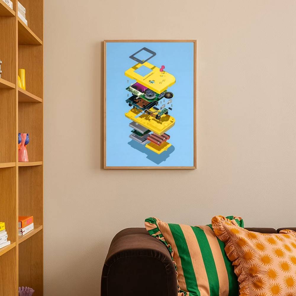 Exploded Game Console Paper Po - Retro Gaming Wallpaper review and price